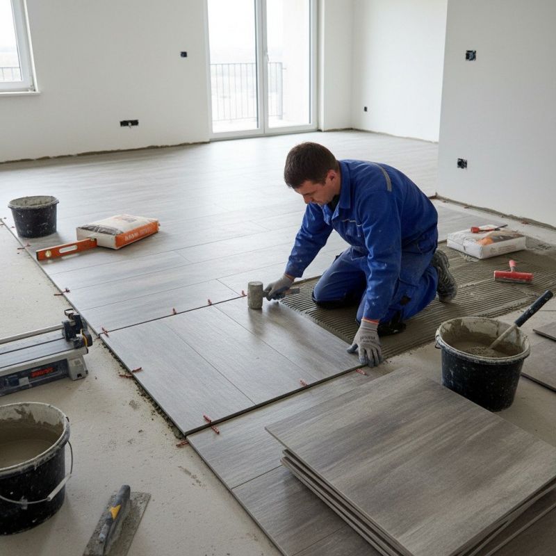 Porcelain Tile Installation detail